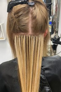 مدل دوختی در آرایشگاه خوب در قزوین برای اکستنشن مو