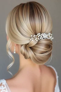 شینیون عروس بسته کلاسیک حرفه ای